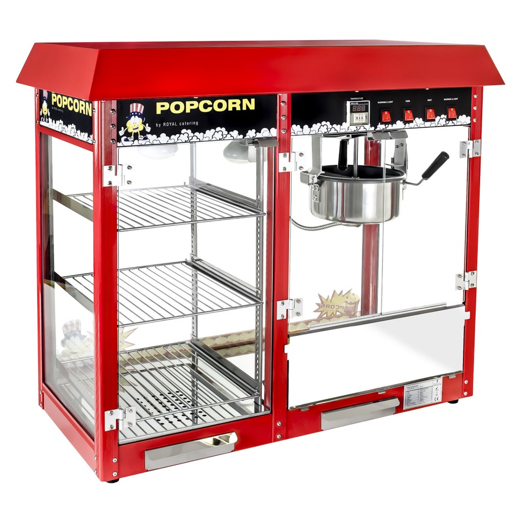 Popcornmaschine mit beheizter Auslage expondo
